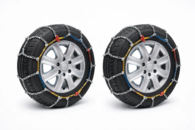 Snow chains for wheels